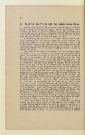 15. Friedrich der Große und der siebenjährige Krieg