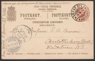 Postkarte an Ferruccio Busoni : 24.06.1894