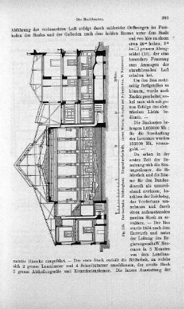 Fig. 176. Provisorisches Reichstaghaus. Längendurchschnitt