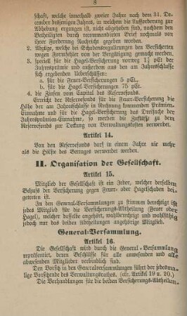 II. Organisation der Gesellschaft