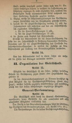 II. Organisation der Gesellschaft