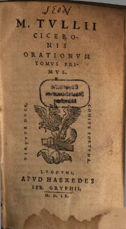 Orationum tomus primus