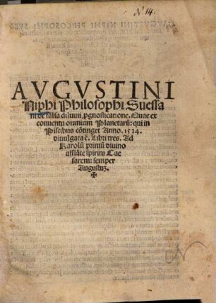 De falsa diluvii prognosticatione, quae ex conventu omnium planetarum, qui in Piscibus continget, anno 1524 divulgata est : libri tres