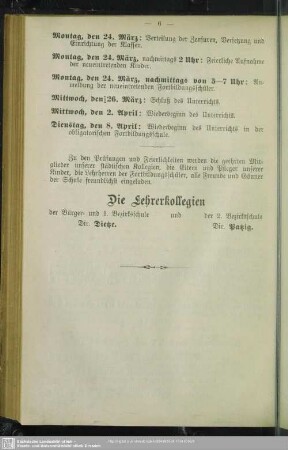Die Lehrerkollegien