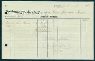 Rechnungs-Auszug