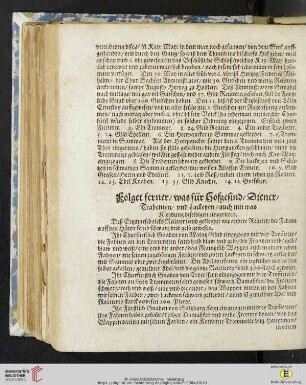 Folget ferner, was für Hofgesind, Diener, Trabenten, vnd Lackeyen, auch mit was Kleydung diselbigen eingeritten