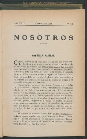 Gabriela Mistral
