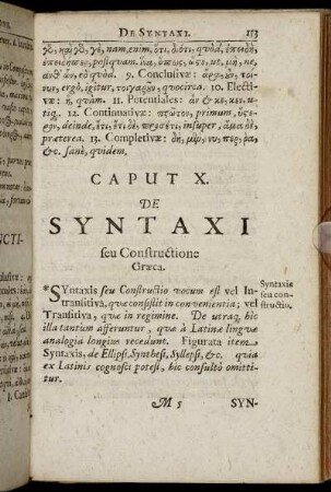Caput X. De Syntaxi seu Constructione Græca.
