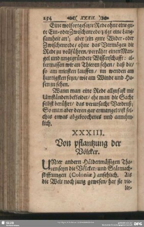 XXXIII. Von pflantzung der Völcker