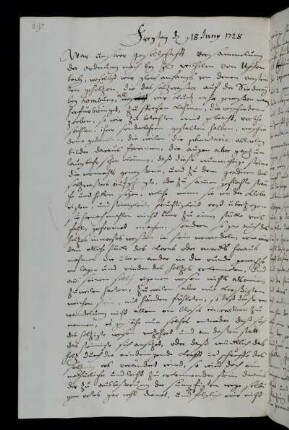 Freytag d 18 Juny 1728