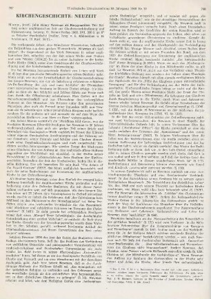 767-769 [Rezension] Mann, Josef, John Henry Newman als Kerygmatiker