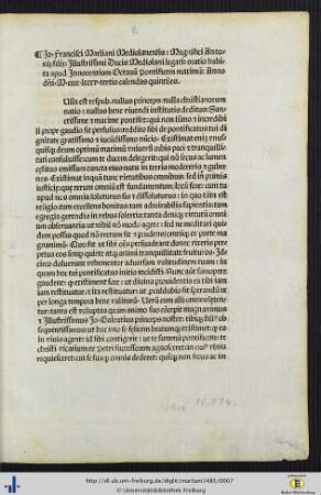 Jo. Francisci Marliani…oratio habita apud Innocentium…