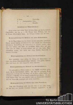 Wiedergewinnung des Silbers aus alten Silberbädern.