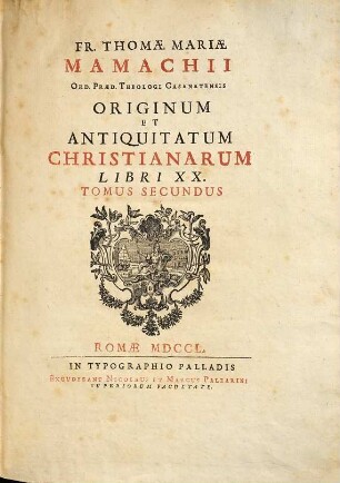 Originum et antiquitatum Christianarum Libri XX, 2