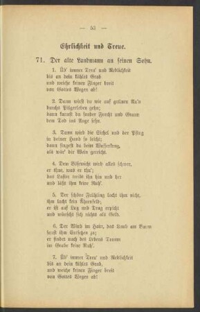 Ehrlichkeit und Treue