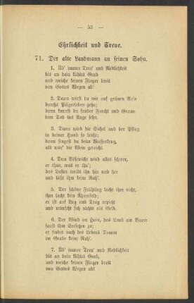 Ehrlichkeit und Treue