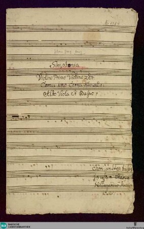 Symphonies - Don Mus.Ms. 1794 : D; DavLa D14
