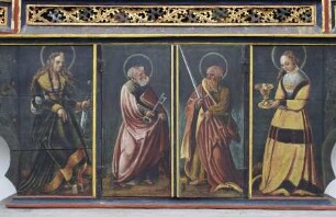 Die heiligen Katharina, Petrus, Paulus und Barbara