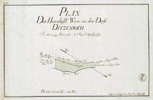 o. Gesamttitel [Kartenwerk des Joseph Sammet über Amtsgründe in der Herrschaft Wiesensteig: Teil I]: "Plan der Herrschaft(lichen) Wiese von dem Dorfe Ditzenbach"