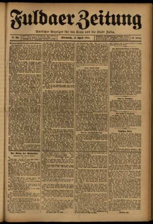 Ausgabe vom Mittwoch, den 13. April 1921.