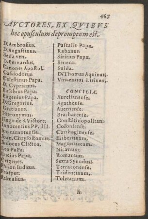 Auctores, Ex Quibus hoc opusculum depromptum est.