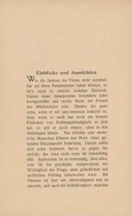 Einblicke und Aussichten