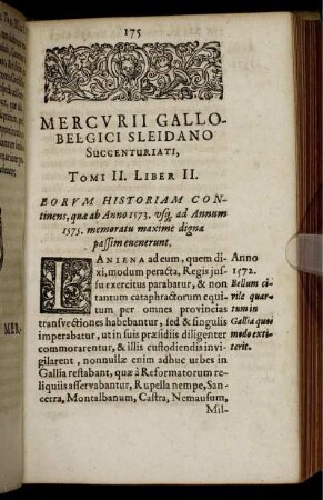 Liber II. Eorum Historiam Continens, quae ab Anno 1573. usque ad Annum 1575. memoratu maxime digna passim evenerunt