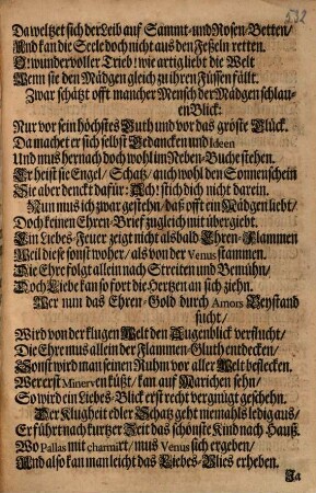 Das Glücklich erhabene Ehren- und Liebes-Vlies stellte Bey des ... Herrn. M. Christoph Zippels, Des Gymnasii Illustris in Regenspurg wohlbestallten Con-Rectoris, Mit Tit. Jungfer Barbara Maria Des Tit. Herrn Johann Oesterls ... Tochter Angestellten Hochzeit-Festin Welches Den 5. Jun. dieses 1708. Jahres Zu beyderseits grösten Vergnügen Vollzogen wurde