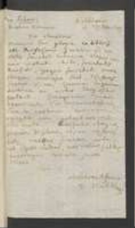 Brief von Johann Jacob Kohlhaas an Antonio Scheri
