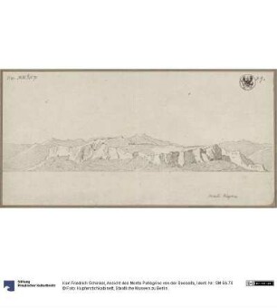 Ansicht des Monte Pellegrino von der Seeseite