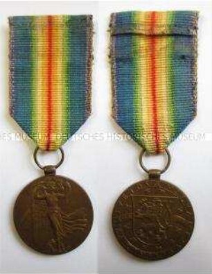 Interalliierte Siegsmedaille 1914-1918, 1920 von der Tschechoslowakei