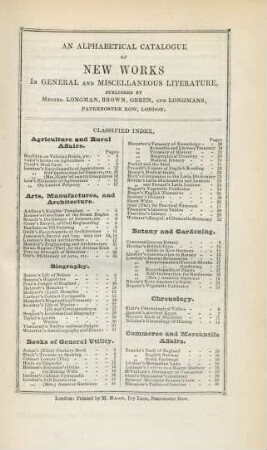 An alphabetical catalogue of new works in general ...