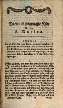 M. Tullius Cicero's Reden, Fünfter Theil