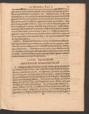 Caput Secundum Infernum Demonstrat.