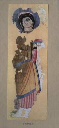Fragment eines Vorhangs mit Figur einer Frau