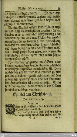 Epistel am Christ-tage