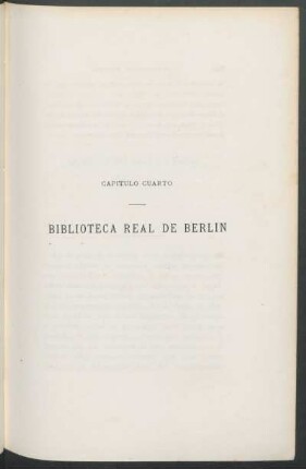 Capítulo cuarto - Biblioteca Real de Berlín