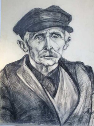 Porträt Herr Raupach ( mit Mütze )