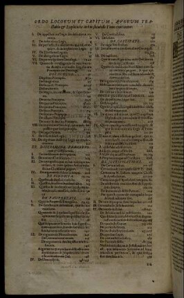 Ordo Locorum Et Capitum, Quorum Tractatio & Explicatio in hoc secundo Tomo continetur.