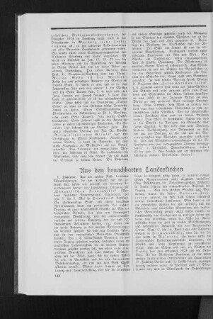 Aus den benachbarten Landeskirchen