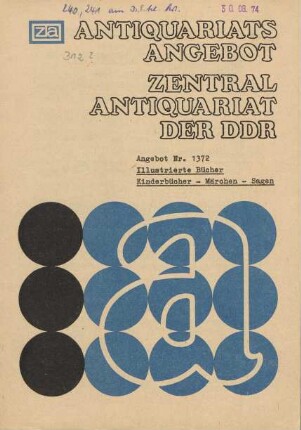 Nr. 1372: Illustrierte Bücher Kinderbücher - Märchen - Sagen