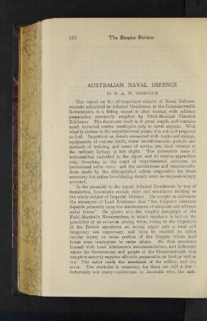 Australian Naval Defence.