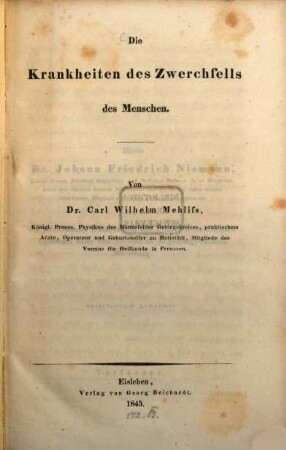 Die Krankheiten des Zwerchfells des Menschen