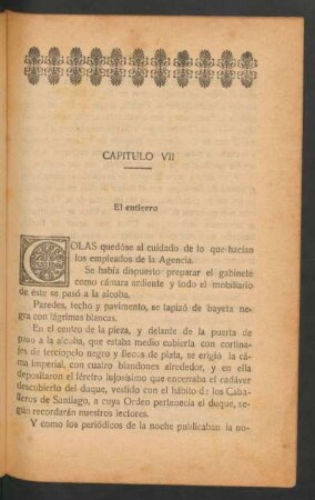 Capítulo VII - El entierro