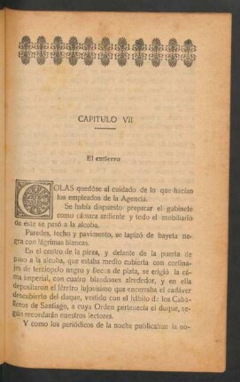 Capítulo VII - El entierro