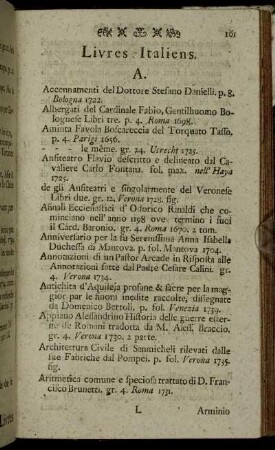 Livres Italiens.