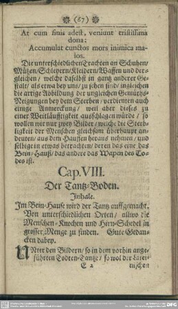 Cap. VIII. Der Tantz-Boden