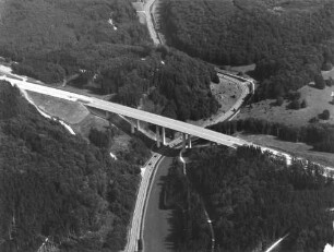 Lindletalbrücke, Luftaufnahme Trassierung, B 466