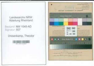 Entnazifizierung Theodor Dresenkamp , geb. 11.09.1892 (Vermessungstechniker)