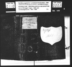 Lager- und Gültbuch über das Amt Michelbach, renoviert durch Matthäus Vischer, Amtsschultheiß zu Kirchensall.